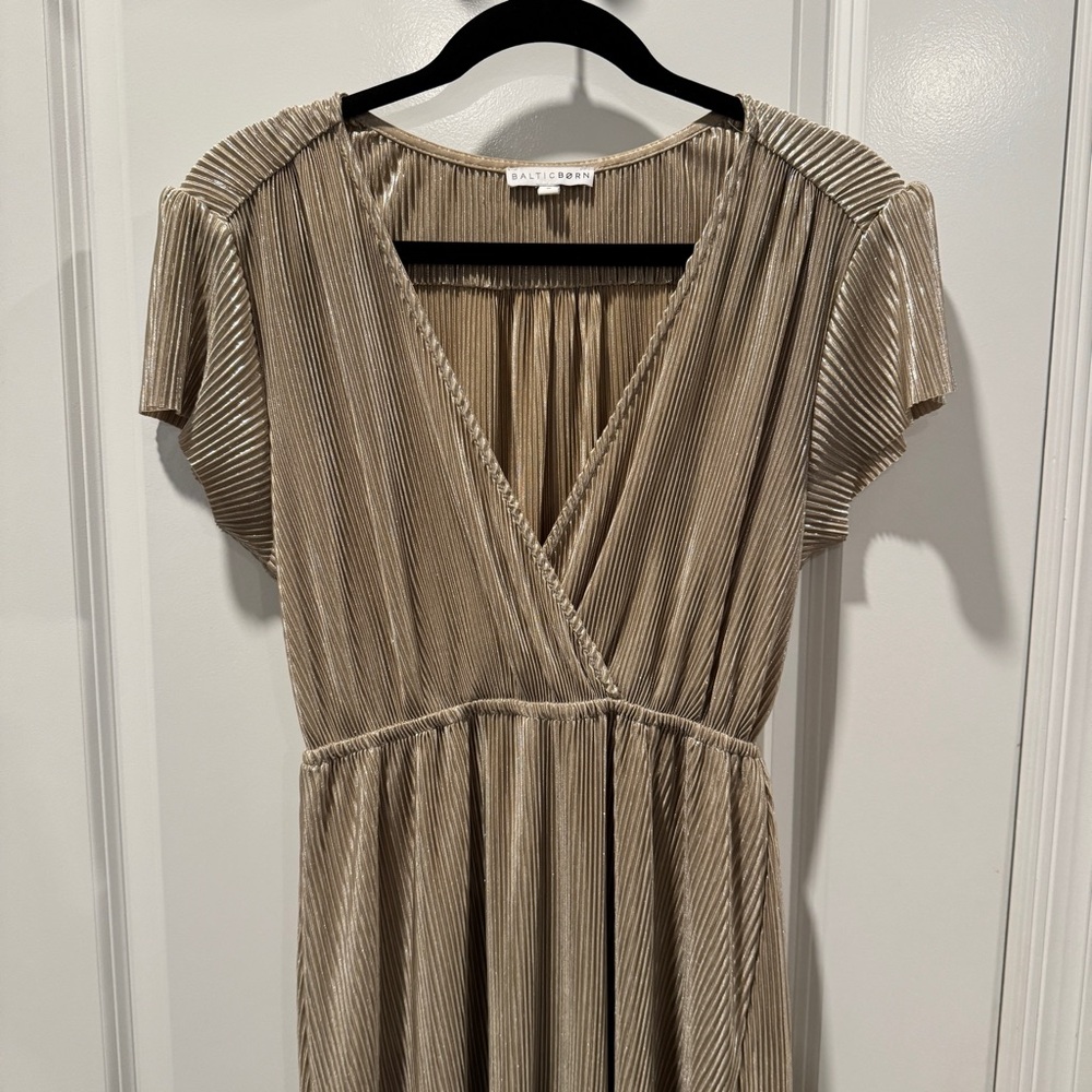 Baltic Born Athena Dress Gold Maxi Dress Wedding Gala Black‎ Tie Formal Dress - Picture 7 of 10
